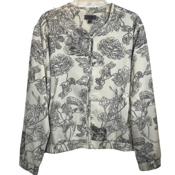 Floral Print Bomber Jacket - Picture 1 of 7